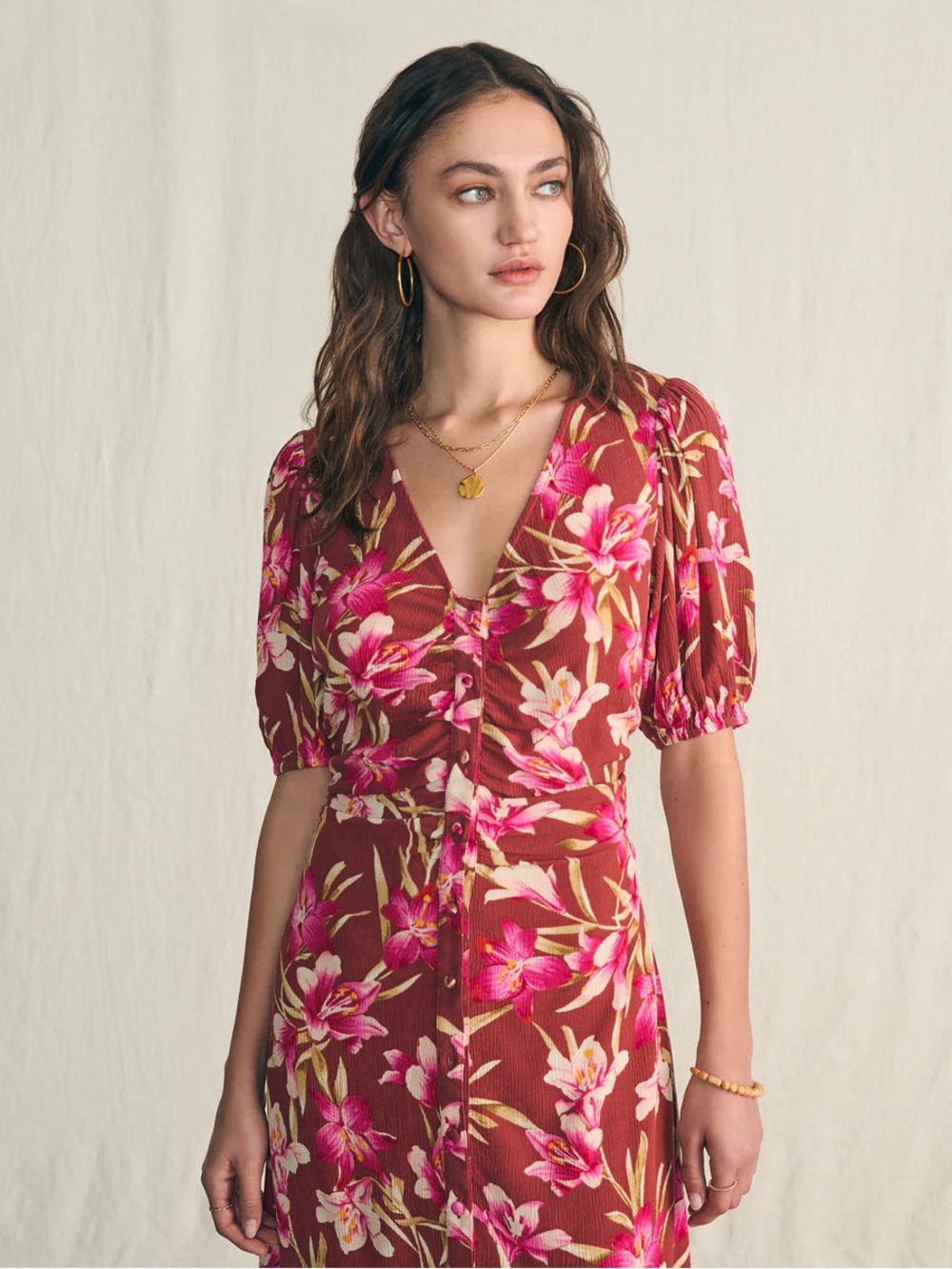 Faherty SORRENTO DRESS MAJORCA FLORAL Sz XS - Picture 2 of 6